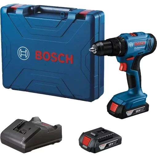 Шурупокрут-дриль ударний акумуляторний Bosch Professional GSB 183-LI 18В 2х2А·год 21-56Нм 374-1815об/хв кейс 1.2кг