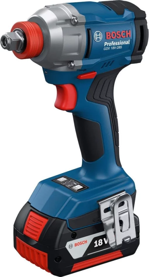 Гайковерт ударний акумуляторний Bosch Professional GDX 18V-285 18В 2x4А·год до 285Нм 3600об/хв квадрат 1/2" ЗП кейс 1.1кг
