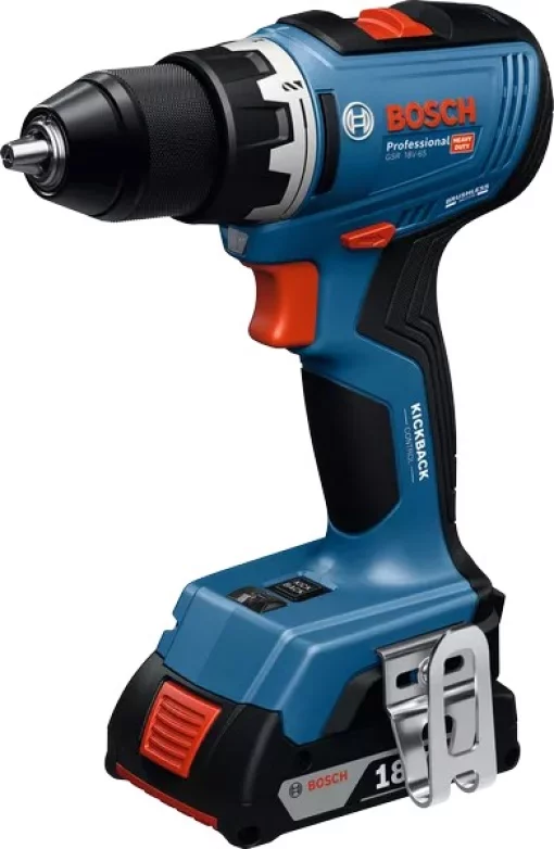 Шурупокрут-дриль акумуляторний Bosch Professional GSR 18V-65 18В 2х5А·год 21·55Нм 0-550·0-2100об/хв ЗП GAL18V-40 1.06кг