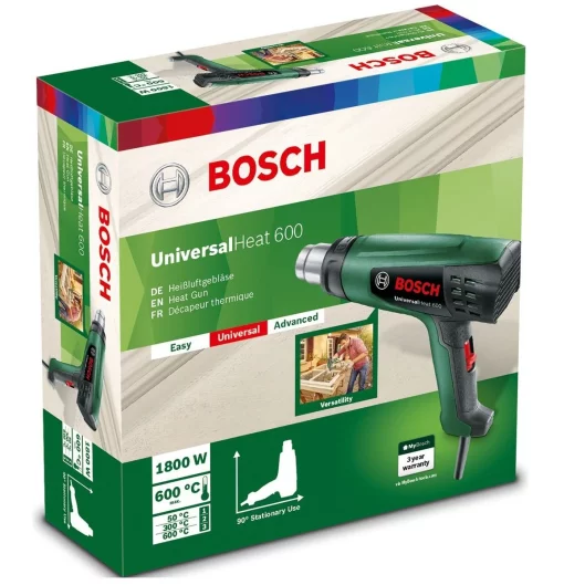 Фен будівельний Bosch UniversalHeat 600 1800Вт 50/300/600°C 200/350/500л/хв 0.53кг