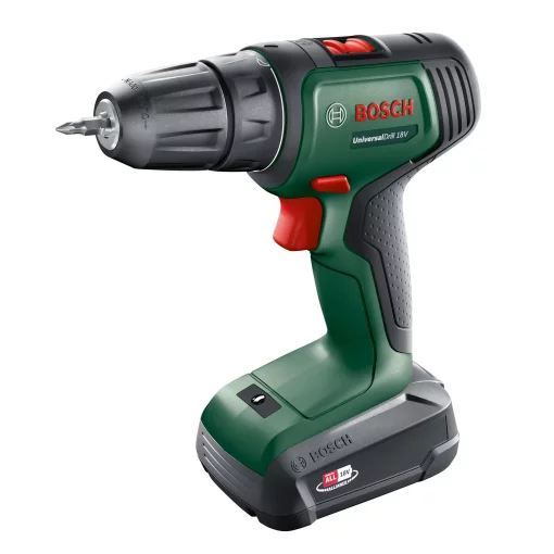 Шурупокрут-дриль акумуляторний Bosch UniversalDrill 18V 18В 1х1.5А·год 20Нм 0-440·0-1450об/хв кейс ЗП 1.3кг