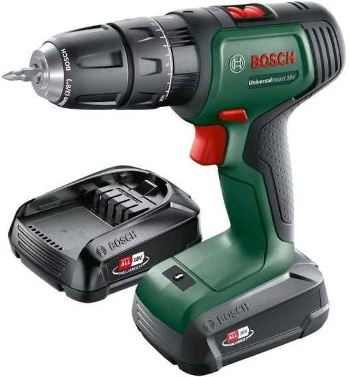 Шурупокрут-дриль акумуляторний Bosch UniversalImpact 18В 2х1.5А·год 20Нм 0-440·0-1450об/хв кейс ЗП 1.3кг