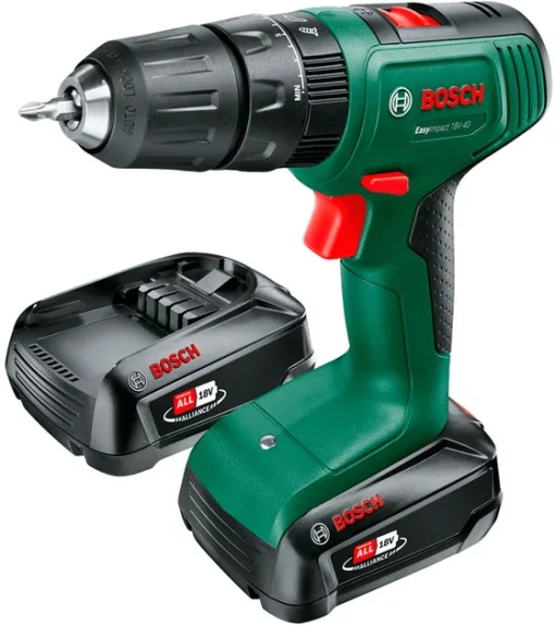 Шурупокрут-дриль акумуляторний Bosch EasyImpact 18V-40 18В 2х1.5А·год 20·38Нм 0-430·0-1650об/хв кейс ЗП 1.4кг