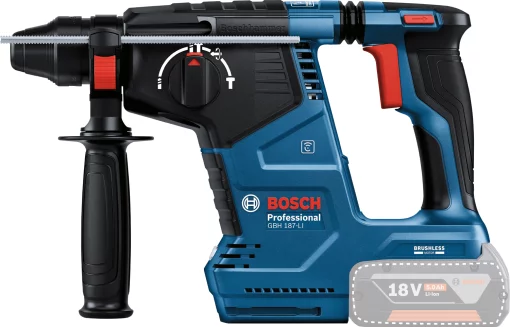 Перфоратор акумуляторний Bosch Professional GBH 187-LI SDS-Plus 18В 2.4Дж 2.9кг без АКБ та ЗП