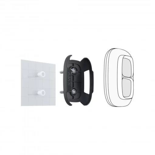 Тримач для фіксації тривожної кнопки Ajax Button Double Button Holder, чорний