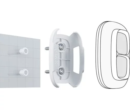 Тримач для фіксації тривожної кнопки Ajax Button, Double Button Holder, білий