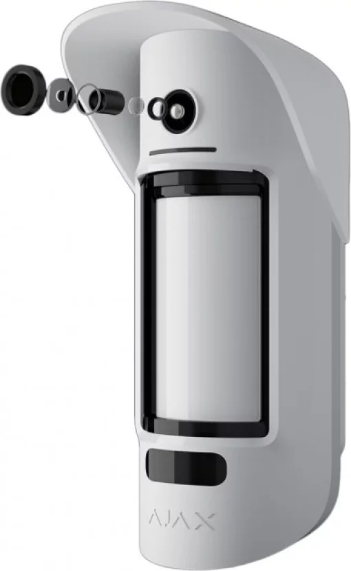 Датчик руху вуличний з фотофіксацією Ajax MotionCam Outdoor, Jeweler, бездротовий, білий (26074.84.WH1)