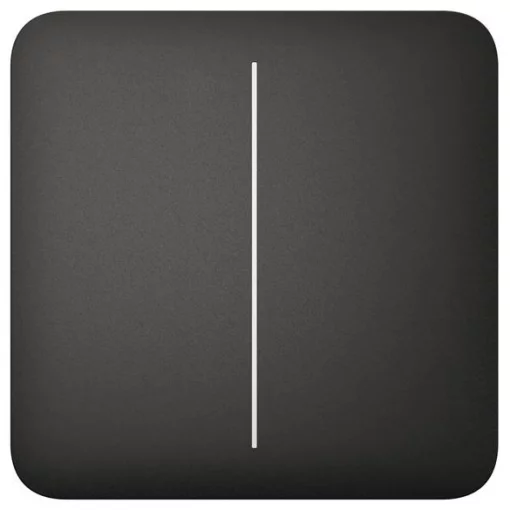 Кнопка для двоклавішного вимикача Ajax SoloButton 2-gang for LightSwitch, Jeweler, бездротовий, чорний