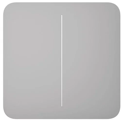 Кнопка для двоклавішного вимикача Ajax SoloButton 2-gang for LightSwitch, Jeweler, бездротовий, fog