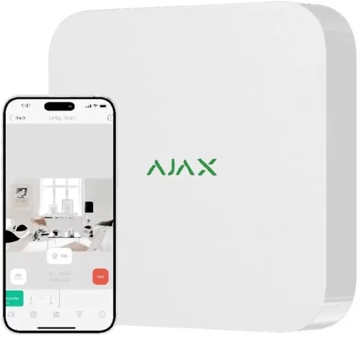 Мережевий відеореєстратор Ajax NVR, 8 каналів, білий