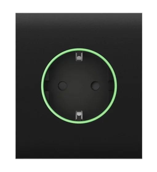 Центральна панель для вбудованої розетки Ajax CenterCover for Outlet smart, Jeweler, бездротова, чорний