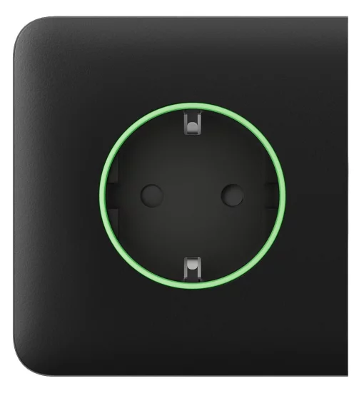 Бічна панель для вбудованої розетки Ajax SideCover for Outlet smart, Jeweler, бездротова, чорний