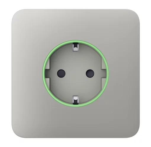 Передня панель для вбудованої розетки Ajax SoloCover for Outlet, Jeweler, бездротова, oyster