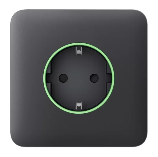 Передня панель для вбудованої розетки Ajax SoloCover for Outlet smart, Jeweler, бездротової, graphite