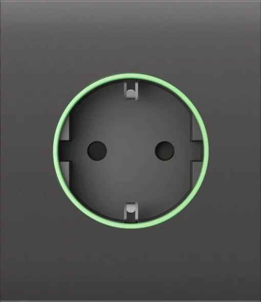 Центральна панель для вбудованої розетки Ajax CenterCover for Outlet smart, Jeweler, бездротова, grey