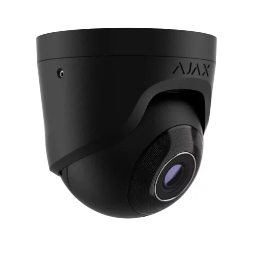 IP-Камера дротова Ajax TurretCam, 5мп, 4мм, Poe, True WDR, IP 65, ІЧ 35м, аудіо, кут огляду 75°до 85°, купольна, чорна
