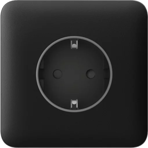 Передня панель для вбудованої розетки Ajax SoloCover for Outlet Basic, чорний