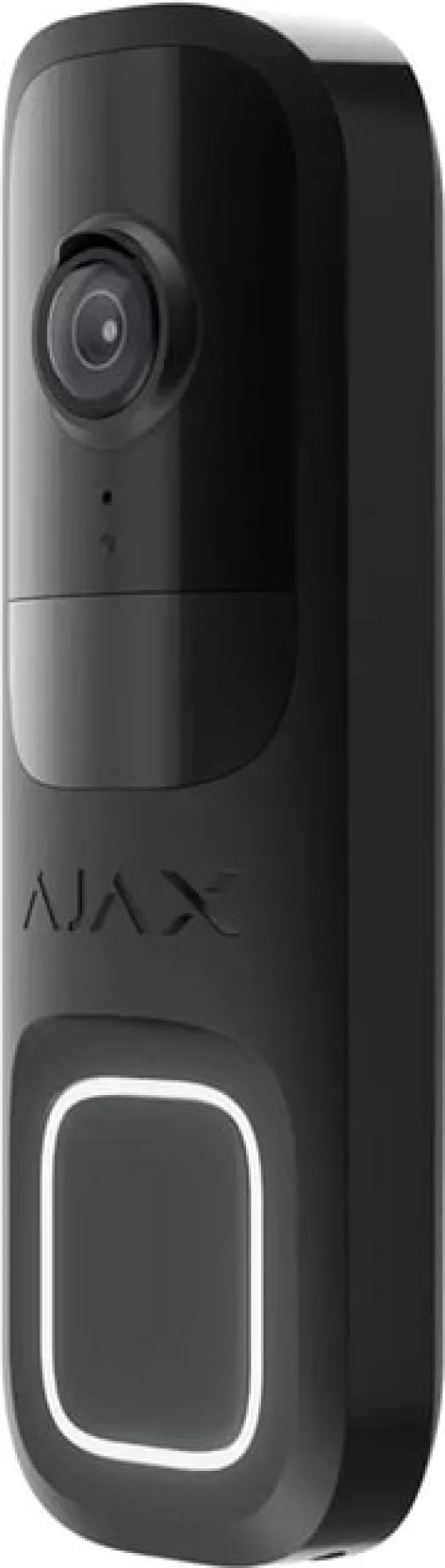 Відеодзвінок Ajax Doorbell, універсальне встановлення, 4 мп, 155° вертикальний 90° горизонтальний, іч 6м, дальнісь виявлення руху 4м, штучний інтелект, wi-fi, чорний