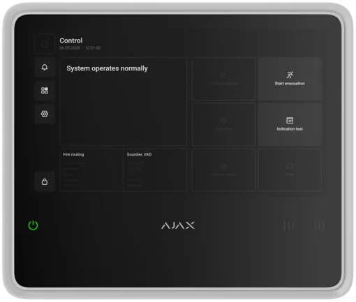 Інтелектуальна пожежна централь Ajax EN54 Fire Hub white, gsm, ethernet, jeweller, EN54, бездротова, білий