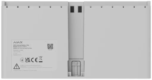 Акумулятор Ajax EN54 Internal Battery 72h white, для Ajax Fire Hub і Ajax Fire Rex, 72 год., EN54, білий