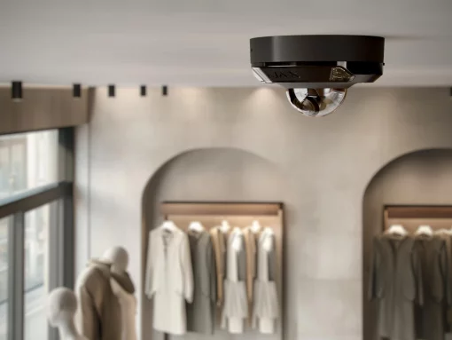 IP-Камера дротова Ajax DomeCam Mini HL black, 5мп, 4мм, гібридне підсвічування IR 15м, білий Led 15м, Poe, True WDR, IP 65, ІЧ 15м, аудіо, кут огляду 75° до 85°, міні купольна, чорна