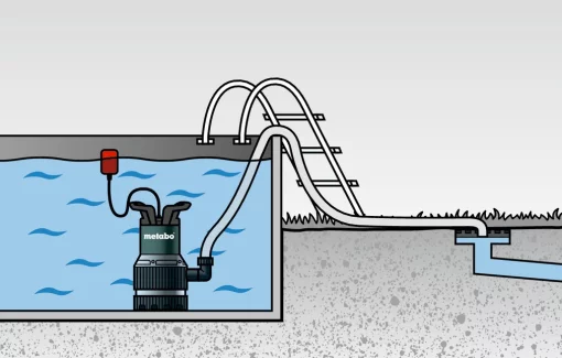 Насос занурювальний комбінований Metabo TPS 14000 S COMBI, 770Вт, 14куб/год, висота подачі 8.5м, занурення до 7м, внутрішня різьба 1"/1/2", 7.7кг