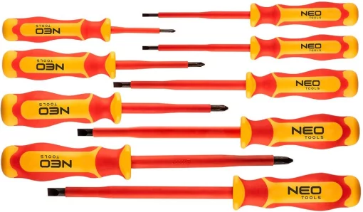 Викрутки Neo Tools діелектрична, SL,PH, сталь S2, набір 9шт
