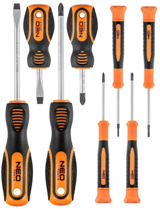 Викрутки Neo Tools SL,PH, сталь CrV, набір 8шт