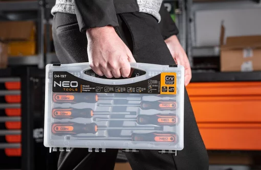 Викрутки Neo Tools 20 біт, SL,PH,Torx,H, сталь CrV, кейс набір 27шт
