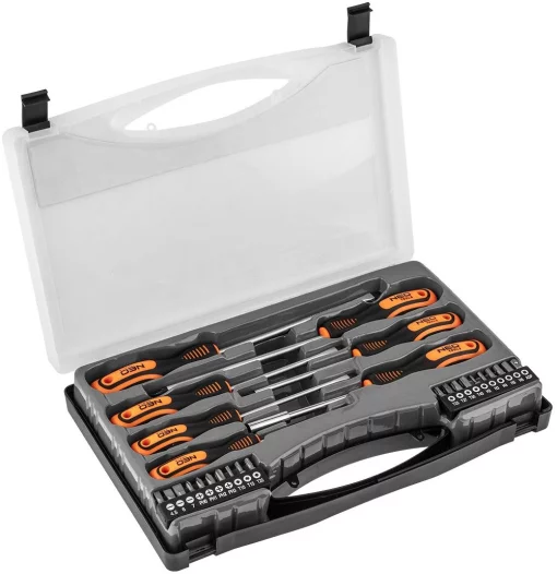 Викрутки Neo Tools 20 біт, SL,PH,Torx,H, сталь CrV, кейс набір 27шт