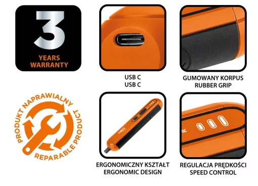 Викрутка акумуляторна Neo Tools 4В1Х1.5А·год 4.5Нм 230об/хв 20 біт кейс 0.23кг