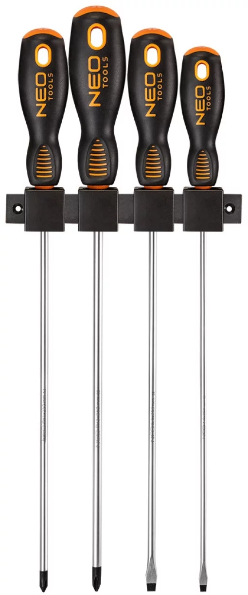 Викрутки Neo Tools SL,PH, 250мм, сталь S2, набір 4шт