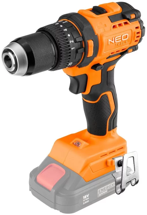 Шурупокрут-дриль акумуляторний Neo Tools Energy+ 18В 95Нм 0-320·0-1700об/хв 1.2кг без АКБ та ЗП