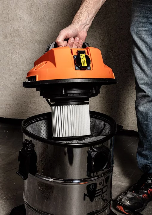 Пилосос професійний Neo Tools 1400Вт 18 кПа контейнер 30л HEPA колеса 5.92кг