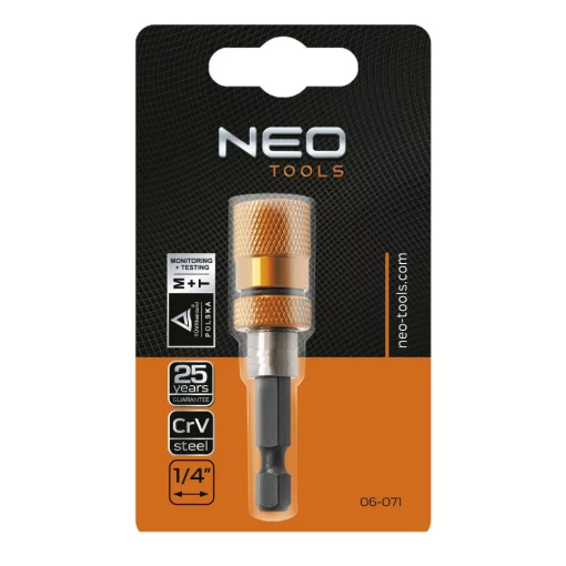 Бітотримач Neo Tools, 1/4", магнітний, 60мм, CrV