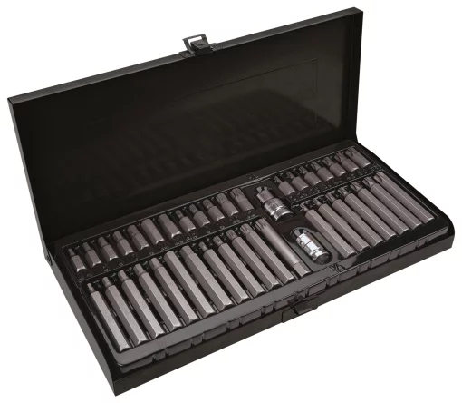 Біти Neo Tools перехідники 2шт, H,M,T, сталь S2, кейс, набір 40шт