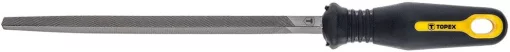 Напилок по металу TOPEX, тригранний, двокомпонентне руків'я, 200мм