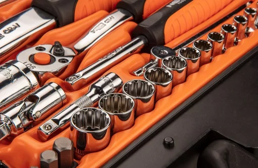 Набір інструментів Neo Tools, 1/2", 1/4", CrV, 71шт