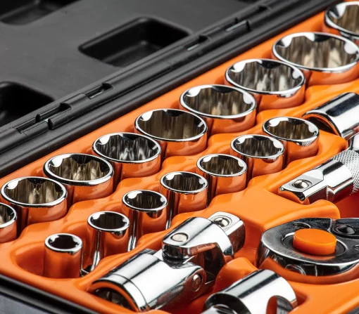 Набір інструментів Neo Tools, Набір торцевих головок 1/2", CrV, 23шт