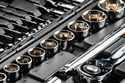 Набір інструментів Neo Tools, 1/2", 1/4", CrV, 77шт