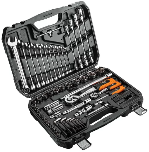Набір інструментів Neo Tools, 1/2", 1/4", CrV, 77шт