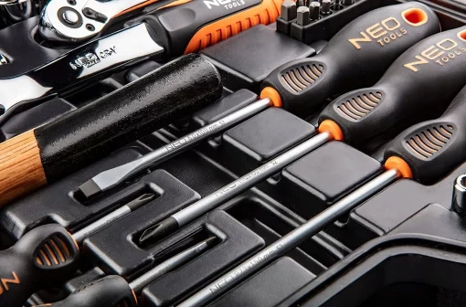 Набір інструментів Neo Tools, 1/2", 1/4", універсальний, CrV, 100шт