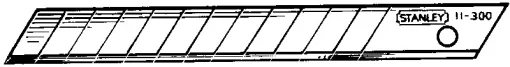 Лезо сегментоване Stanley, 9мм, товщина 0.43мм, 10шт