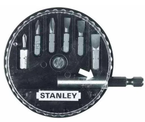 Біти Stanley, 1/4", магнітний бітотримач, SL,PZ, 25мм, кейс, набір 7шт