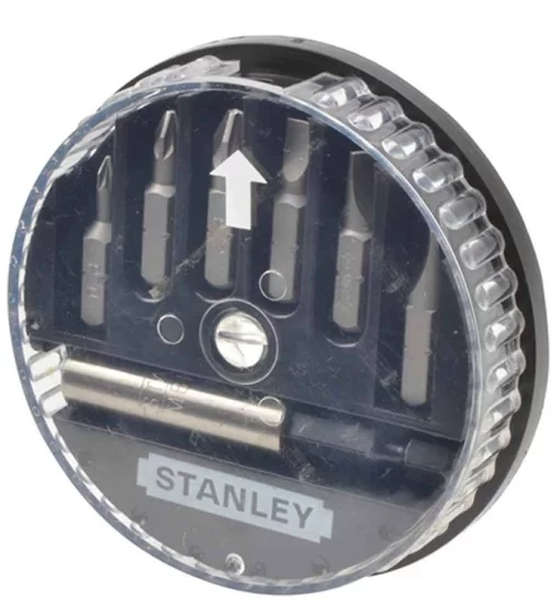 Біти Stanley, 1/4", магнітний бітотримач, SL,PZ, 25мм, кейс, набір 7шт
