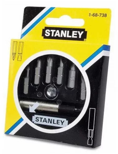 Біти Stanley, 1/4", магнітний бітотримач, SL,PZ, 25мм, кейс, набір 7шт