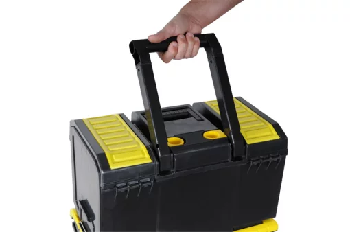 Ящик для інструменту Stanley Mobile WorkCenter, 3в1, на коліщатках, знімні ящик і органайзер, 63х47.5х28.4см, пластик
