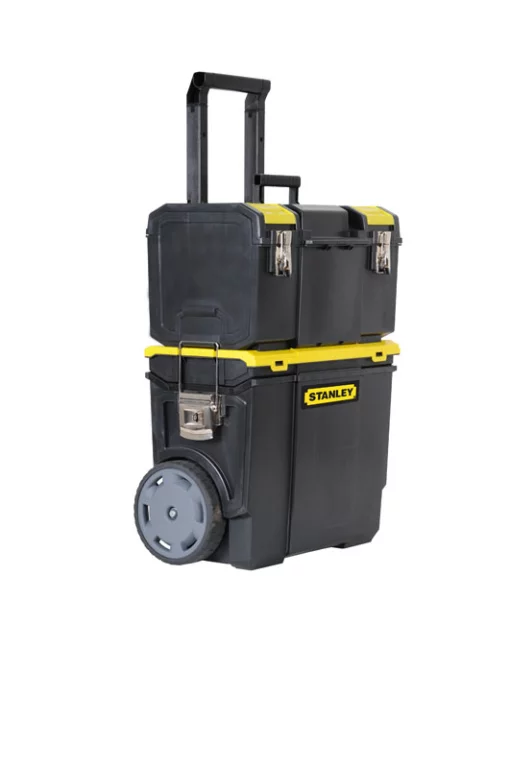 Ящик для інструменту Stanley Mobile WorkCenter, 3в1, на коліщатках, знімні ящик і органайзер, 63х47.5х28.4см, пластик