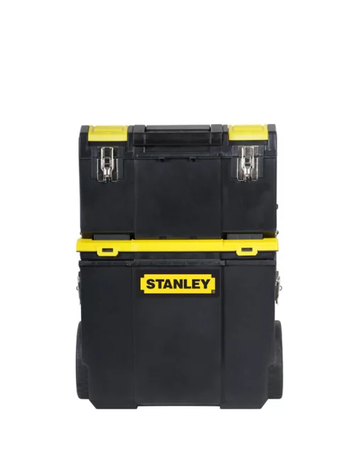 Ящик для інструменту Stanley Mobile WorkCenter, 3в1, на коліщатках, знімні ящик і органайзер, 63х47.5х28.4см, пластик