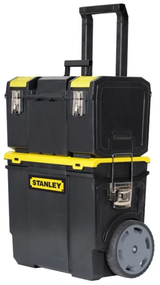 Ящик для інструменту Stanley Mobile WorkCenter, 3в1, на коліщатках, знімні ящик і органайзер, 63х47.5х28.4см, пластик